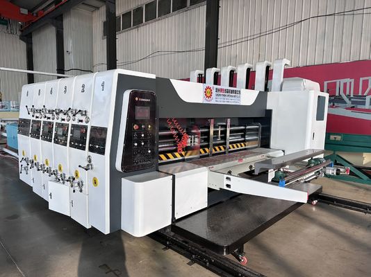 Flexoplatenprinter Slotter Die Cutter Machine voor gegolfde doos Pizza doos maken