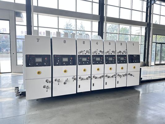 Flexoplatenprinter Slotter Die Cutter Machine voor gegolfde doos Pizza doos maken