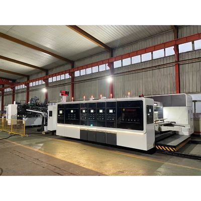 7,2 mm Flexo-kartonprinter Die Cutter Gluer Kartonnen drukmapdoos die koppelingslijnmachine vormt