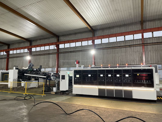 7,2 mm Flexo-kartonprinter Die Cutter Gluer Kartonnen drukmapdoos die koppelingslijnmachine vormt