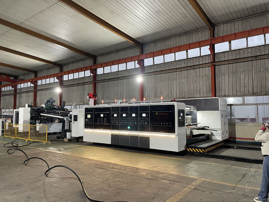 7,2 mm Flexo-kartonprinter Die Cutter Gluer Kartonnen drukmapdoos die koppelingslijnmachine vormt