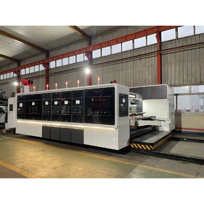 4 Kleuren Slotting Die-Cutting folder Glue Strapping Box Making Line Machine 7.2mm