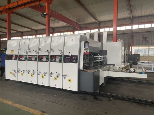 Geavanceerde gegolfde kartonnen doos Flexo Twee kleuren printer Slotter Rotary Die Cutter Machine