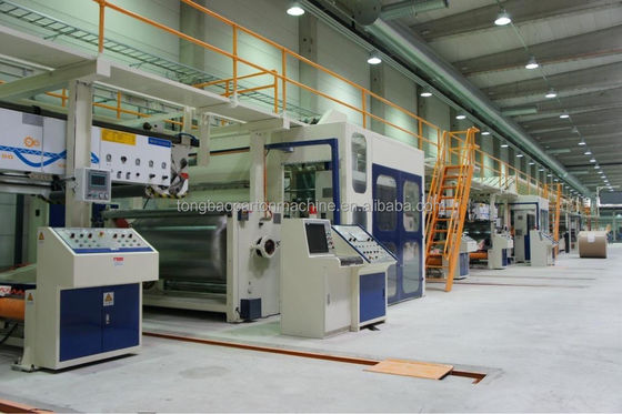 Productielijn karton Verpakkingstype Karton 3 Ply Gekrompen karton Vervaardigingsapparatuur