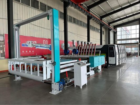 180000 KG Automatische hogesnelheidscorrugator Flexo Vierkleurprinter Diecutter Shacker