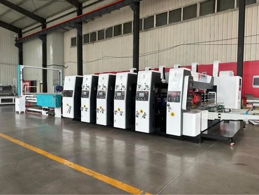 180000 KG Automatische hogesnelheidscorrugator Flexo Vierkleurprinter Diecutter Shacker