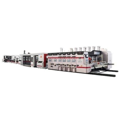Automatische Inline Flexo Printer Slotter Die Cutter Folder Gluer Machine