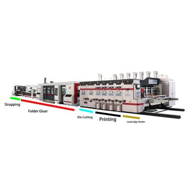 12 mm golfkartonmachine met flexoprinter slotter die cutter folder gluer inline