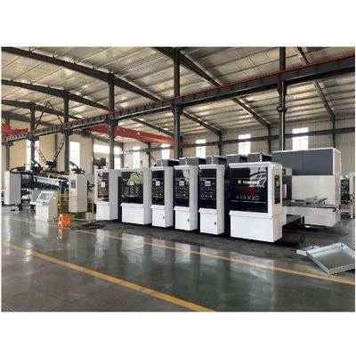 Automatische kartonnen doos Printing Slotting Die Cutting Folding Glueing Machine 60mm