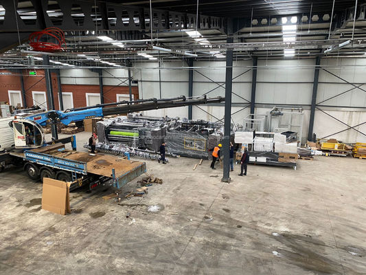 Automatische kartonnen doos Printing Slotting Die Cutting Folding Glueing Machine 60mm