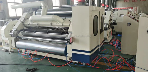 Machine voor het maken van een enkelzijdige, vingerloze, van papier gewalste doos voor de verpakkingsmachine