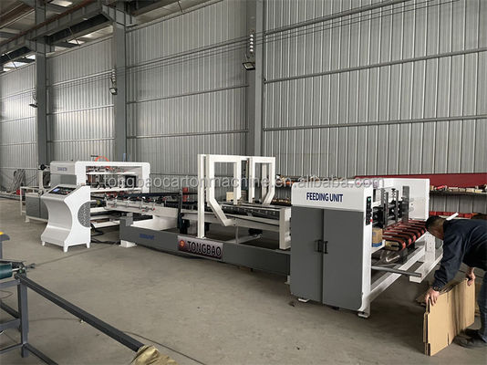 Elektrisch aangedreven volledig automatische kartonnen vouwlijmmachine voor slotdoosjes