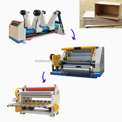 Elektrisch aangedreven 2 Ply gegolfde karton productielijn machine voor het maken van dozen