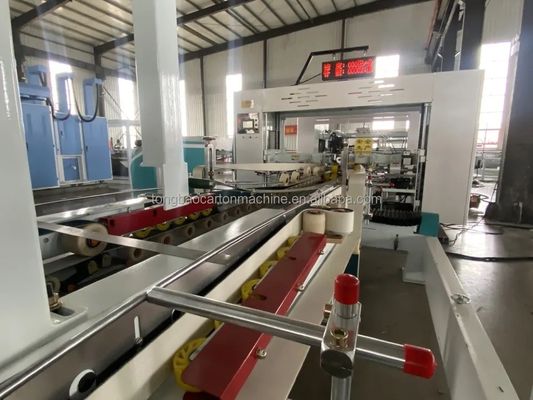 Volledig automatisch gegalvaniseerd kartonnen doos folder Gluer Stitcher In Lijn Voor Papier Karton