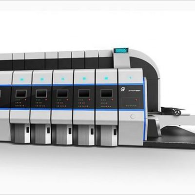 Hoogwaardige 4 kleuren flexoprintmachine met roterende slotter voorraden Perfect