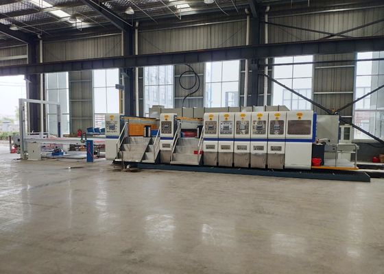 Hoogwaardige 4 kleuren flexoprintmachine met roterende slotter voorraden Perfect