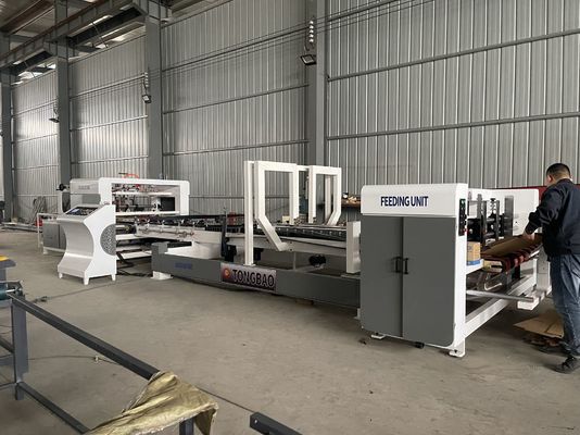 Plastic verpakkingsmateriaal Full Auto Folder Gluer voor hoge snelheid gegolfde papieren dozen